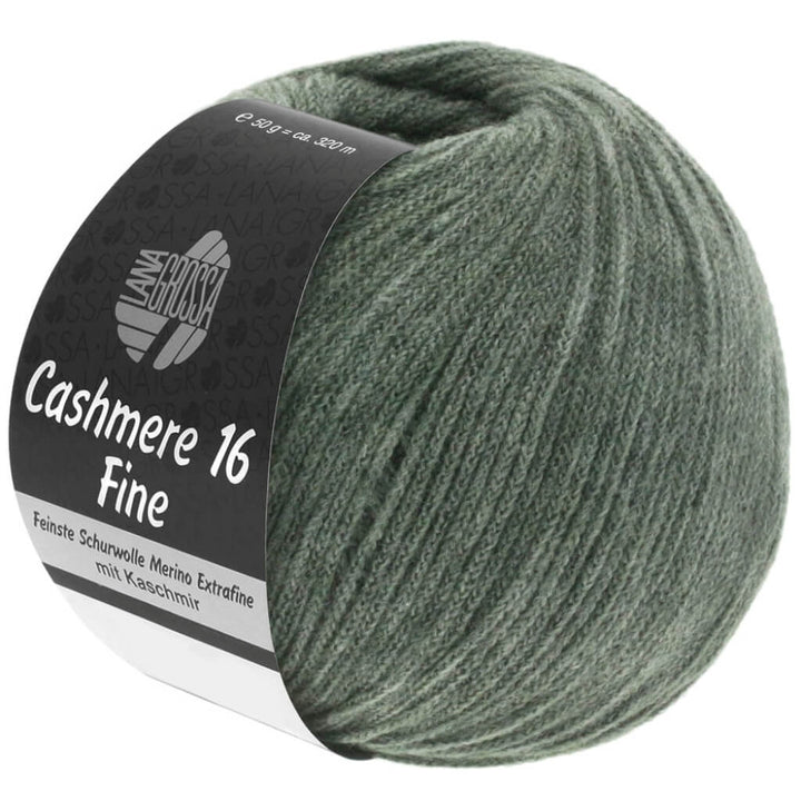 Lana Grossa Cashmere 16 Fine 50 g, Farbe 34 Graugrün – Kaschmir, Merino und Polyamid bei Lieblingsgarn