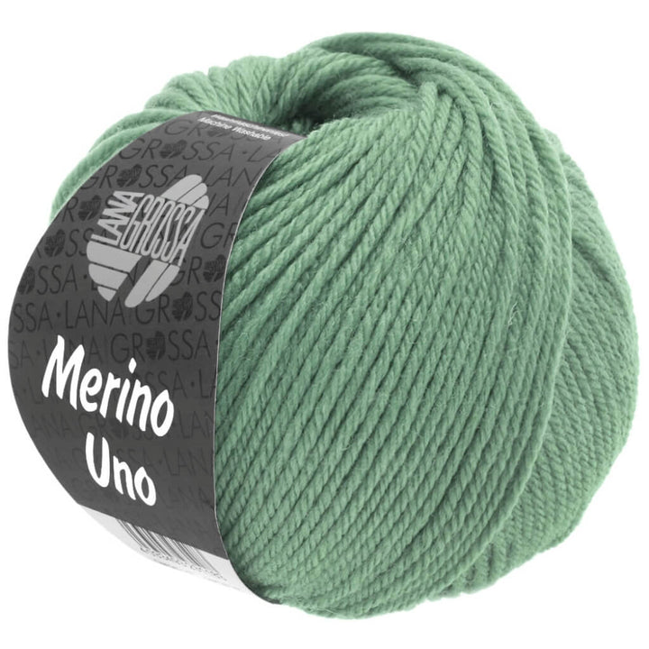 Lana Grossa Merino Uno 50 g, Farbe 34 Resedagrün – Merino bei Lieblingsgarn