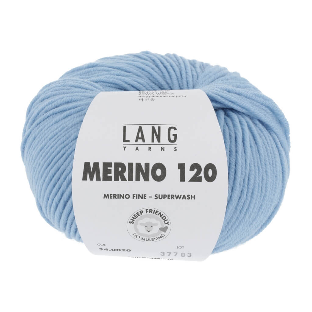 Lang Yarns 34.0020 - Hellblau Lang Yarns Merino 120 Lieblingsgarn