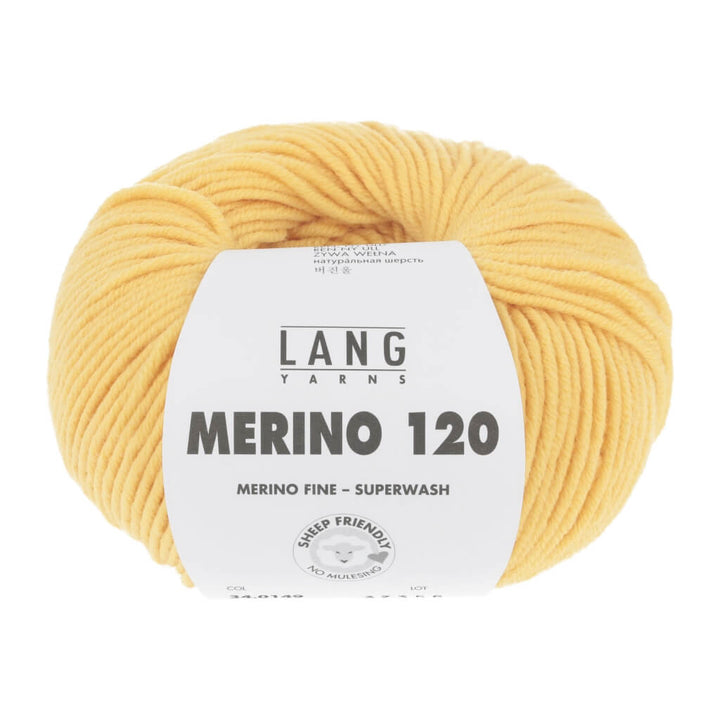 Lang Yarns 34.0149 - Goldgelb Lang Yarns Merino 120 Lieblingsgarn