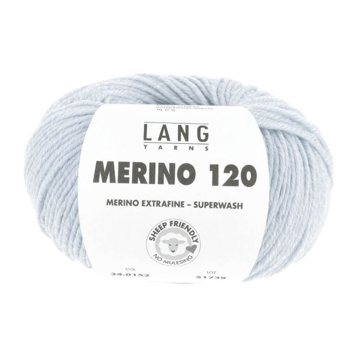 Lang Yarns 152 - Eisblau/Weiss Mouliné Lang Yarns Merino 120 Lieblingsgarn