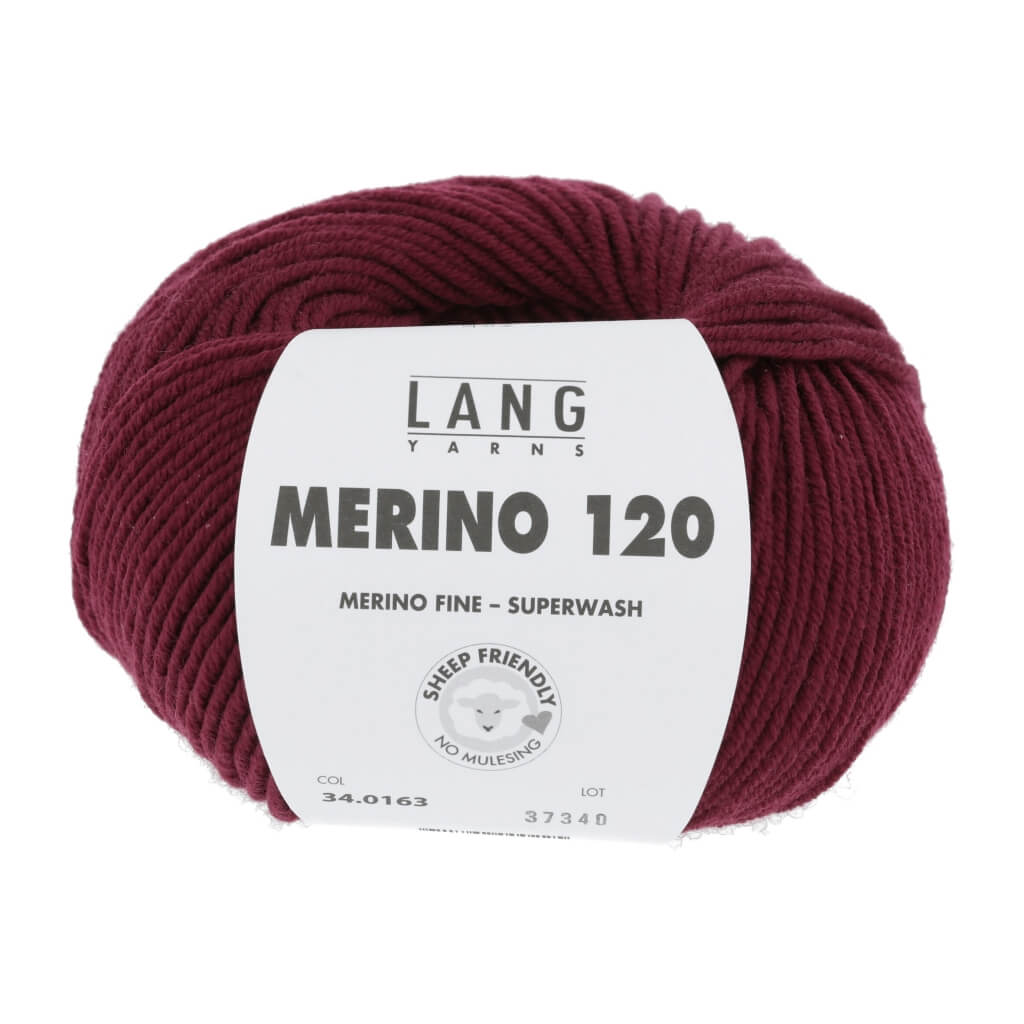 Lang Yarns 34.0163 - Dunkelrot Lang Yarns Merino 120 Lieblingsgarn