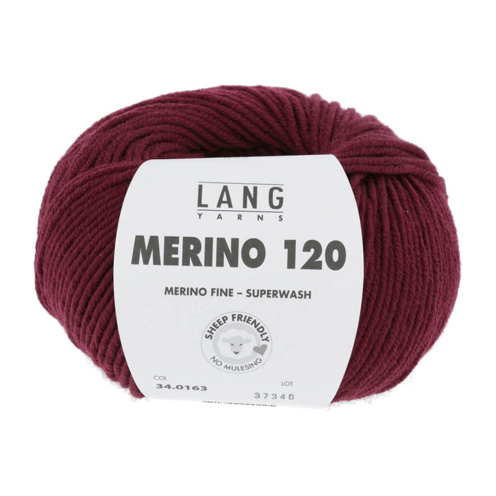 Lang Yarns 34.0163 - Dunkelrot Lang Yarns Merino 120 Lieblingsgarn