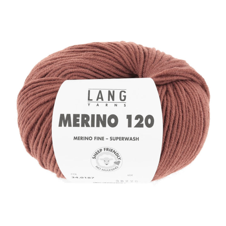 Lang Yarns 34.0187 - Ziegel Dunkel Lang Yarns Merino 120 Lieblingsgarn