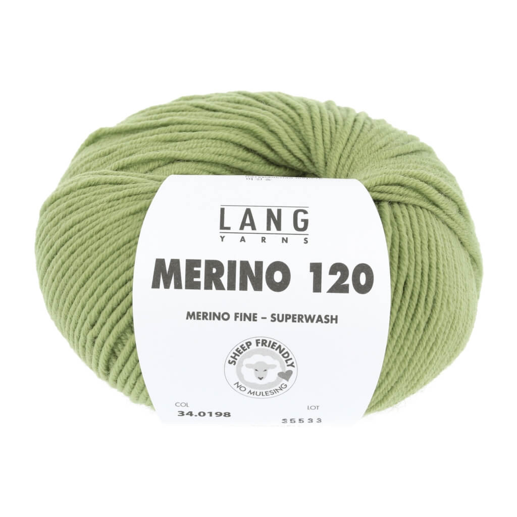 Lang Yarns 34.0198 - Olive Hell Lang Yarns Merino 120 Lieblingsgarn