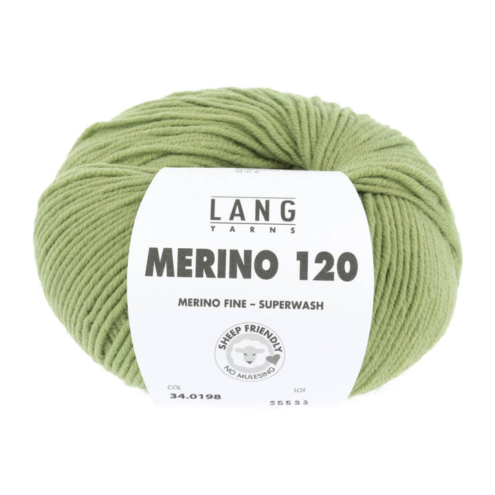 Lang Yarns 34.0198 - Olive Hell Lang Yarns Merino 120 Lieblingsgarn