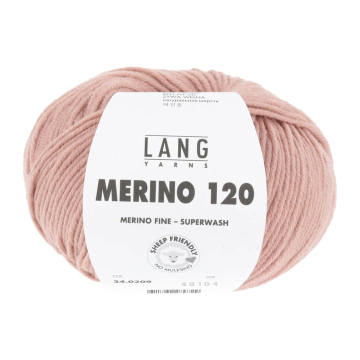 Lang Yarns 34.0209 - Rosa Puder Lang Yarns Merino 120 Lieblingsgarn