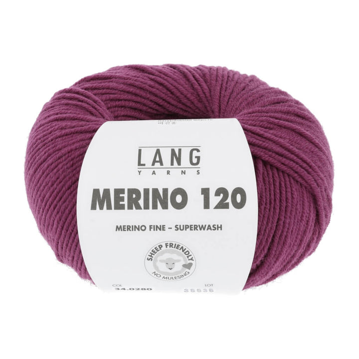 Lang Yarns 34.0280 - Pflaume Lang Yarns Merino 120 Lieblingsgarn