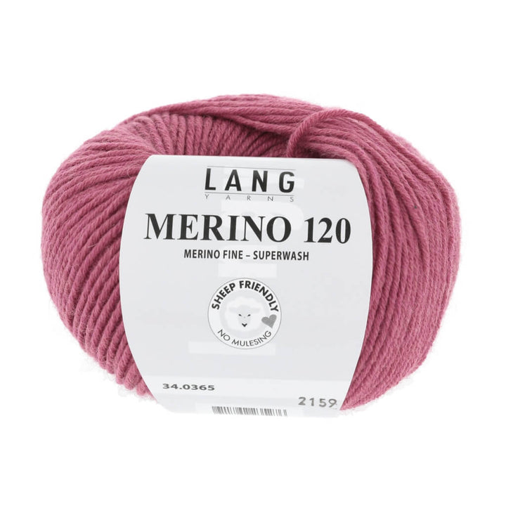Lang Yarns 34.0365 - Himbeere Mélange Lang Yarns Merino 120 Lieblingsgarn