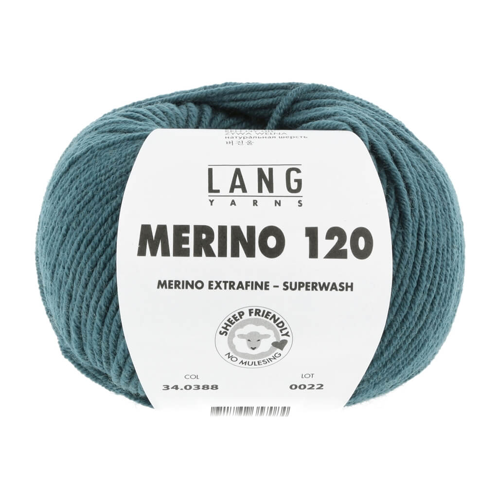 Lang Yarns 388 - Petrol Lang Yarns Merino 120 Lieblingsgarn