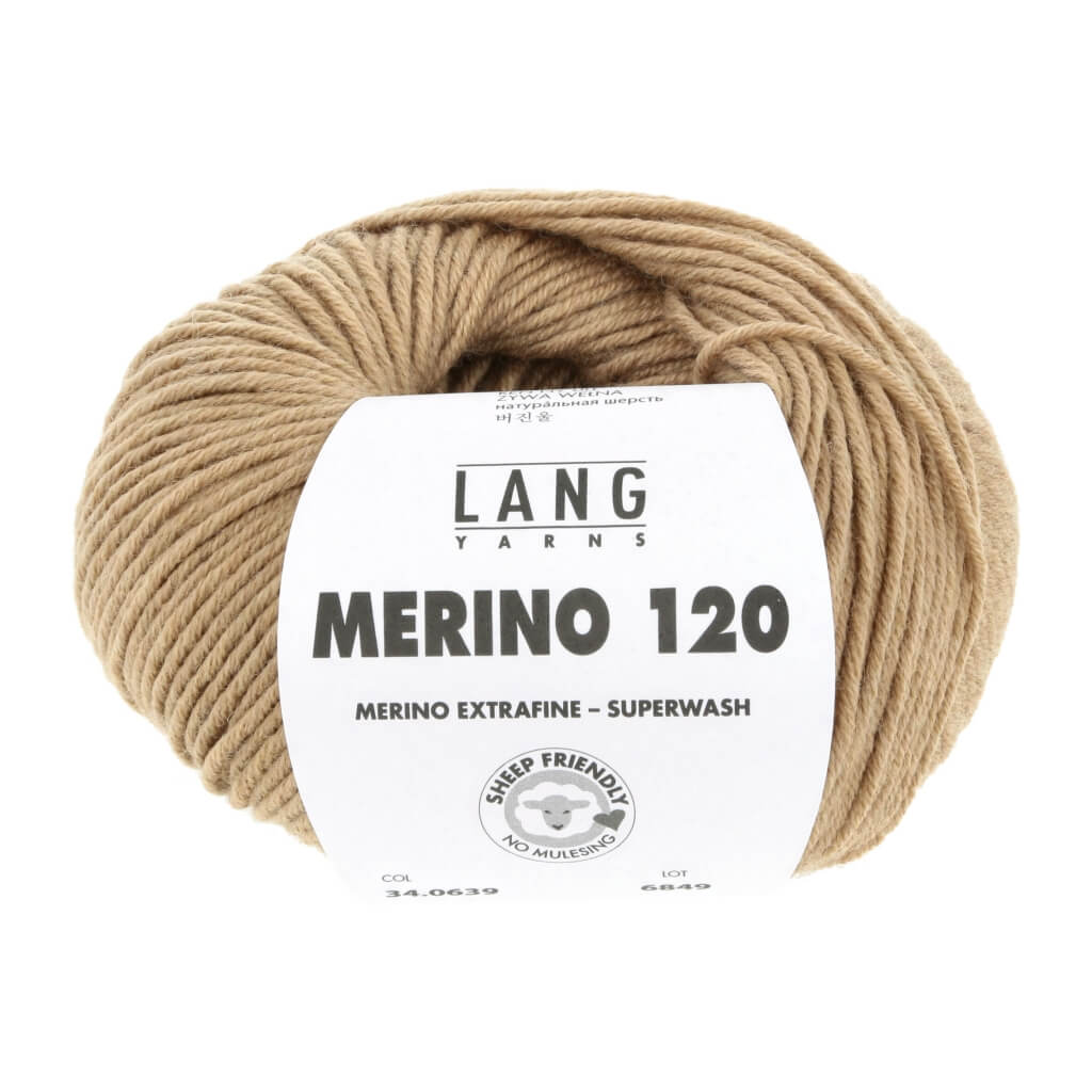 Lang Yarns 639 - Camel Mélange Lang Yarns Merino 120 Lieblingsgarn