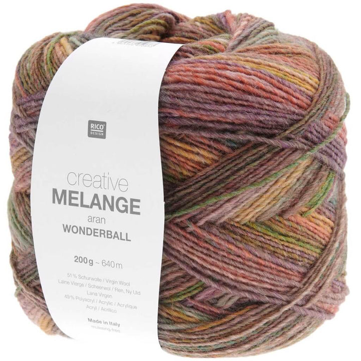 Rico Design Creative Melange Aran Wonderball 200g, Farbe 026 Terra – Acryl und Schurwolle bei Lieblingsgarn