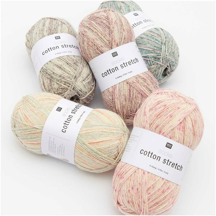 Rico Design Socks Cotton Stretch 4-fädig bei bei bei bei bei bei bei bei Lieblingsgarn