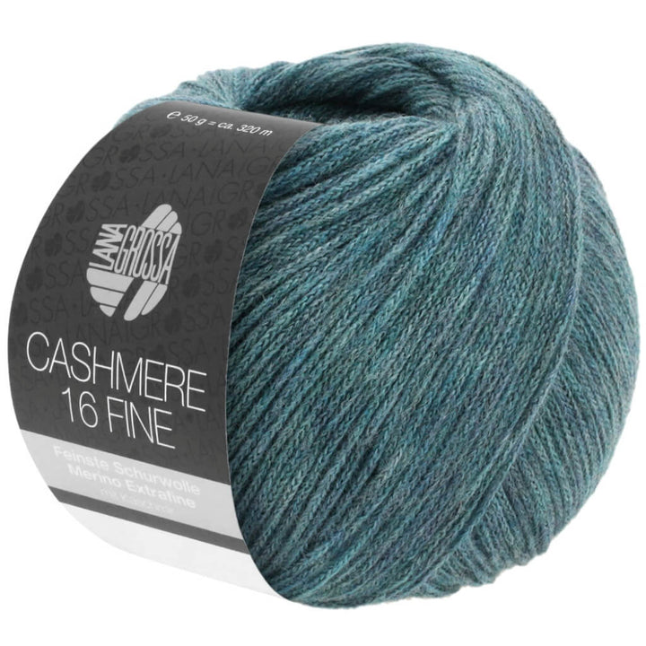 Lana Grossa Cashmere 16 Fine 50 g, Farbe 40 Petrolgrün – Kaschmir, Merino und Polyamid bei Lieblingsgarn