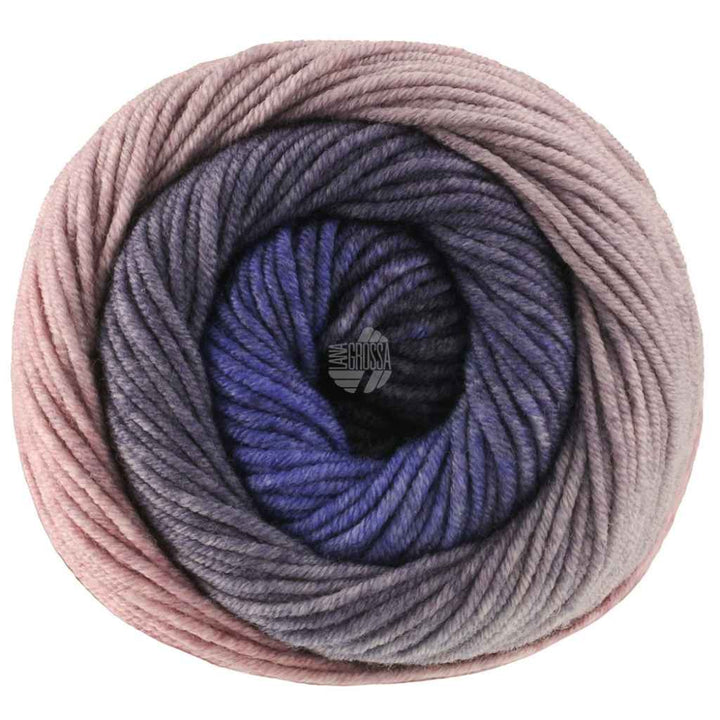 Lana Grossa Cool Wool Big Color 100g, Farbe 4047 Pflaume/Anthrazit/Royal/Blaugrau/Graulila – Merino und bei Lieblingsgarn