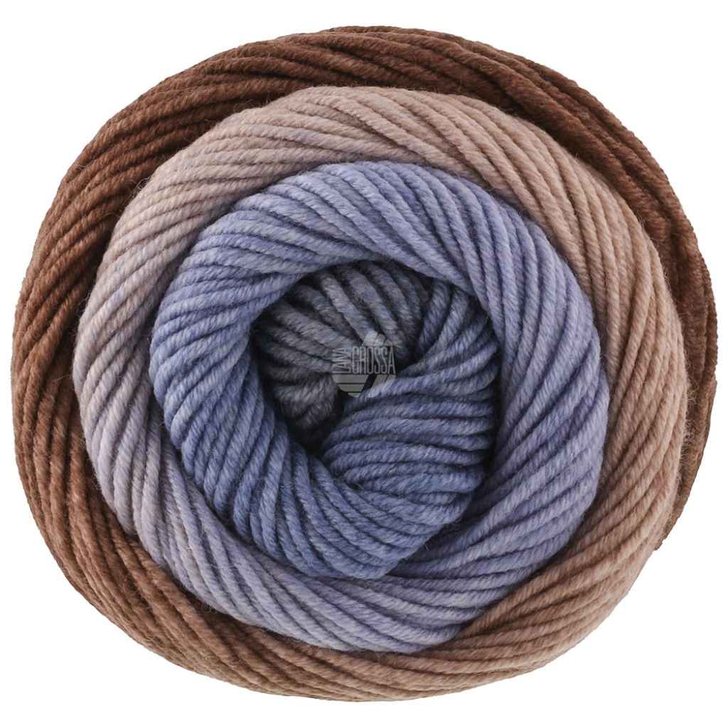 Lana Grossa Cool Wool Big Color 100g, Farbe 4050 Taupe/Graubraun/Graublau/Marine/Himmelblau – Merino und bei Lieblingsgarn