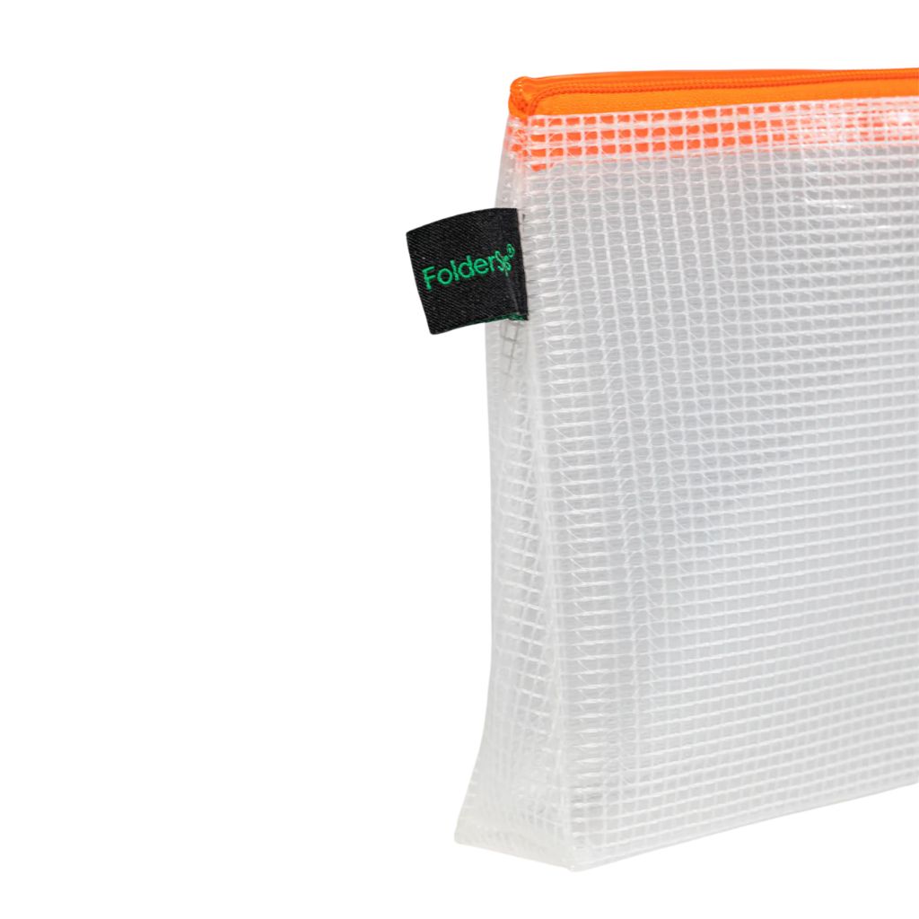 FolderSys Kleinkram-Beutel für Format A6 mit 40mm Dehnfalte - orange bei bei bei bei Lieblingsgarn