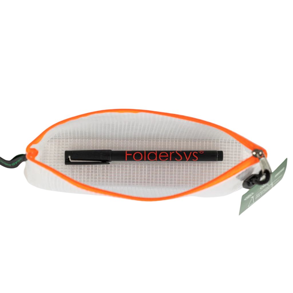 FolderSys Kleinkram-Beutel für Format A6 mit 40mm Dehnfalte - orange bei bei bei bei Lieblingsgarn
