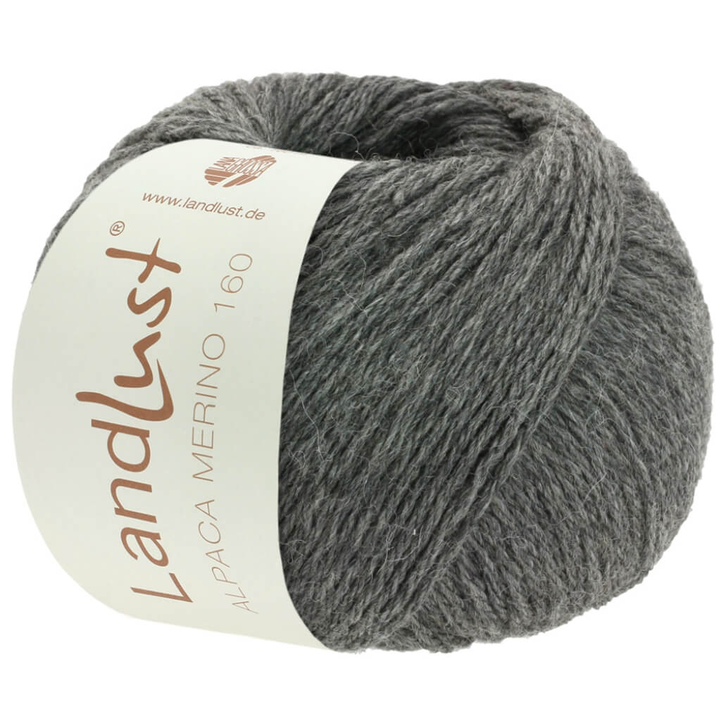 Lana Grossa Landlust Alpaka Merino 160 50 g, Farbe 408 Dunkelgrau – Alpaka und Merino bei Lieblingsgarn