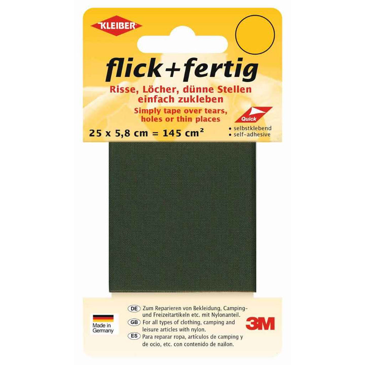 Kleiber flick + fertig selbstklebendes Reparaturband, Farbe Oliv – Synthetik bei Lieblingsgarn