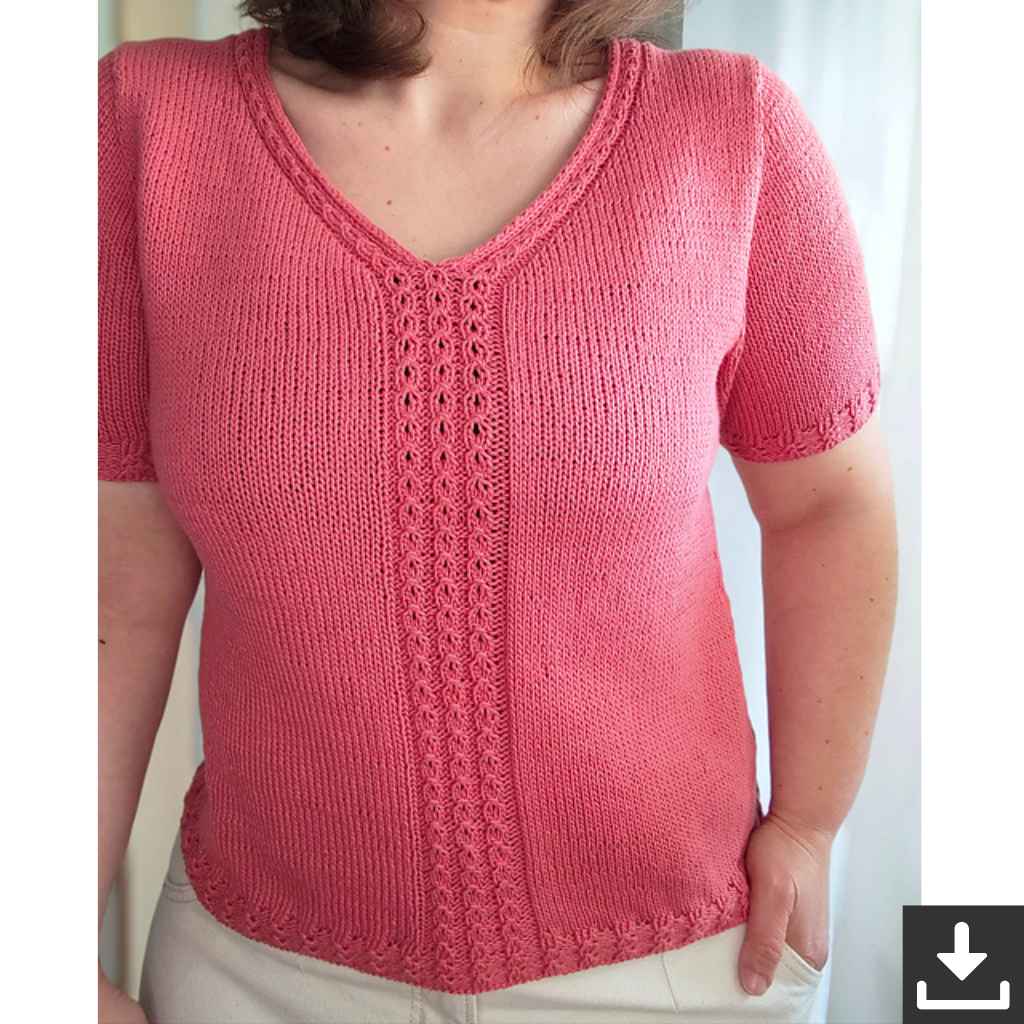 Miene Knits Pattern Top Perla Tee Strickanleitung - Miene Knits (PDF) bei bei bei bei bei bei bei bei Lieblingsgarn