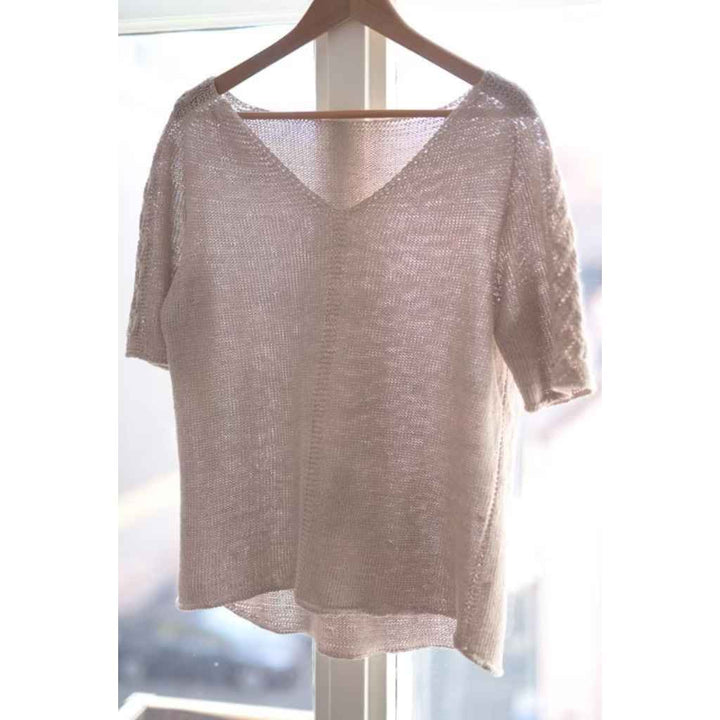 Christina Körber-Reith Pattern T-Shirt Linen Summer Tee Strickanleitung - strickauszeit Designs (PDF) bei bei Lieblingsgarn