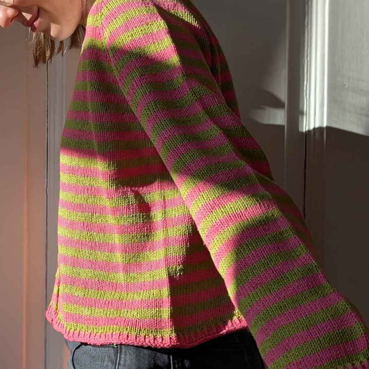 Knitmitjo Pattern Layer me in Stripes Cardigan Strickanleitung - knitmitjo (PDF) bei bei bei bei bei bei bei Lieblingsgarn
