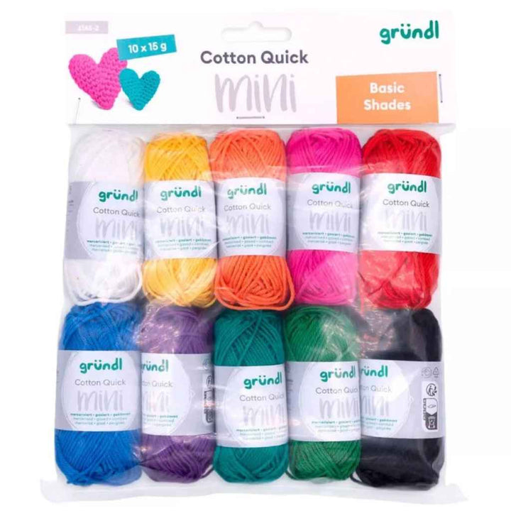 Gründl Cotton Quick Mini, Farbe 2  Basic Shades – Baumwolle bei Lieblingsgarn