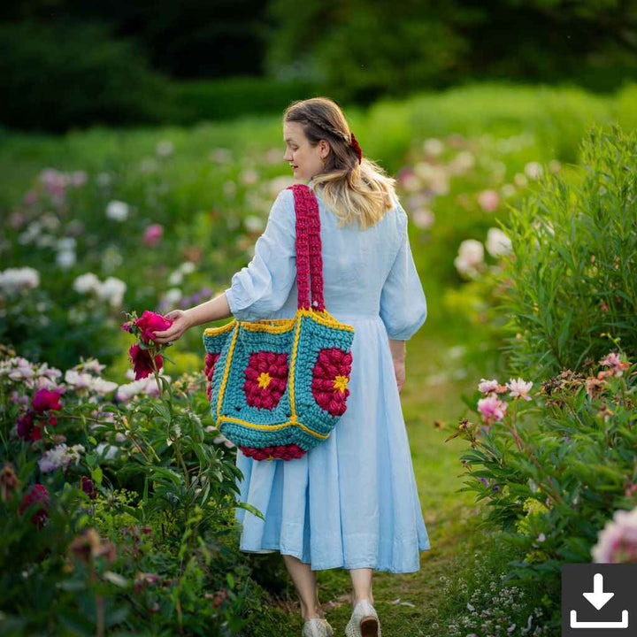 cickadesign Tasche Floral Square Bag Häkelanleitung - Cicka Design (PDF, englisch) bei bei bei bei Lieblingsgarn