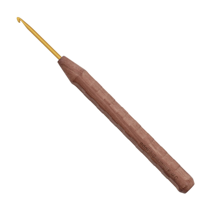 addiNature Wollhäkelnadel Walnut Gold, Farbe 16 – Holz und Metall bei Lieblingsgarn