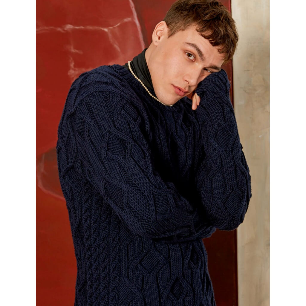 Lang Yarns Pattern Herren Pullover mit Strukturmuster Strickanleitung - Lang Yarns (PDF) bei bei bei bei Lieblingsgarn