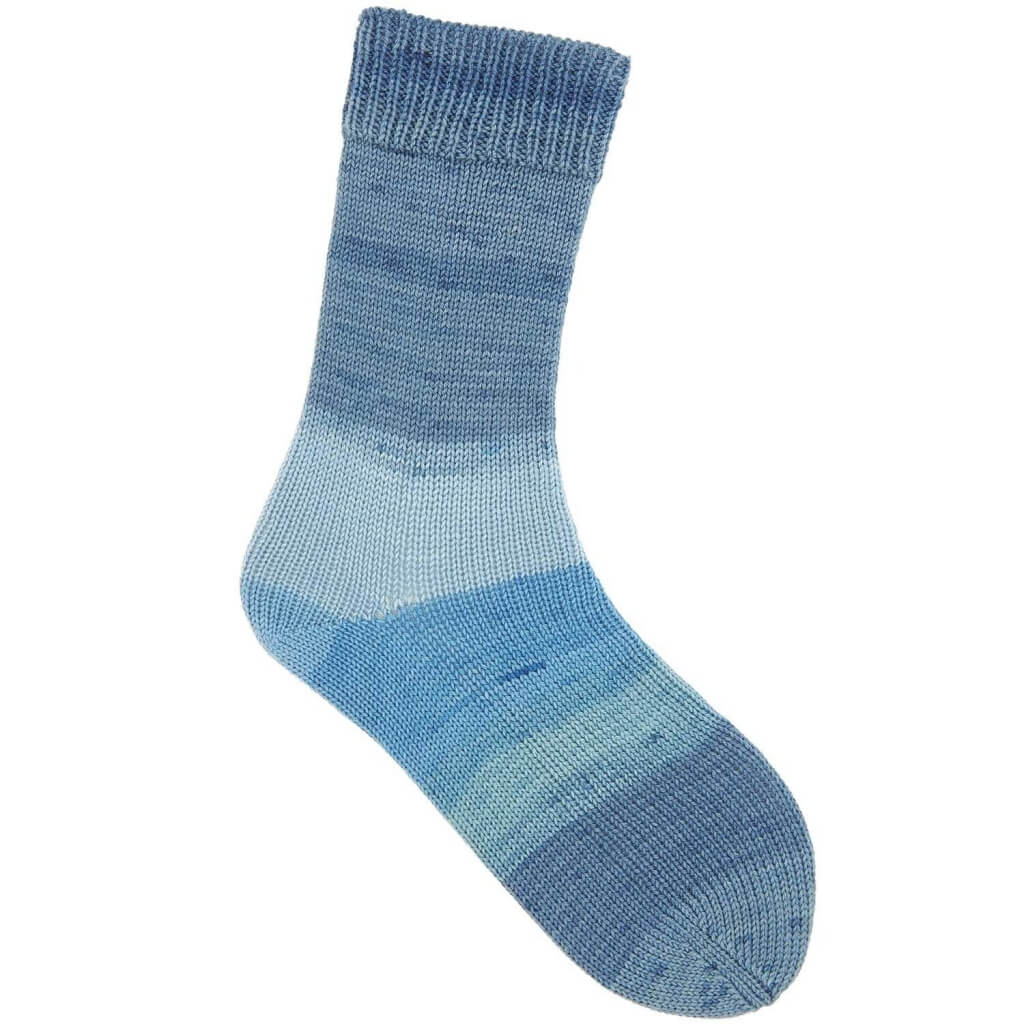 Rico Design Superba Cashmeri Luxury Socks 4-fach, Farbe 25 blau dégradé – Kaschmir, Schurwolle und bei Lieblingsgarn