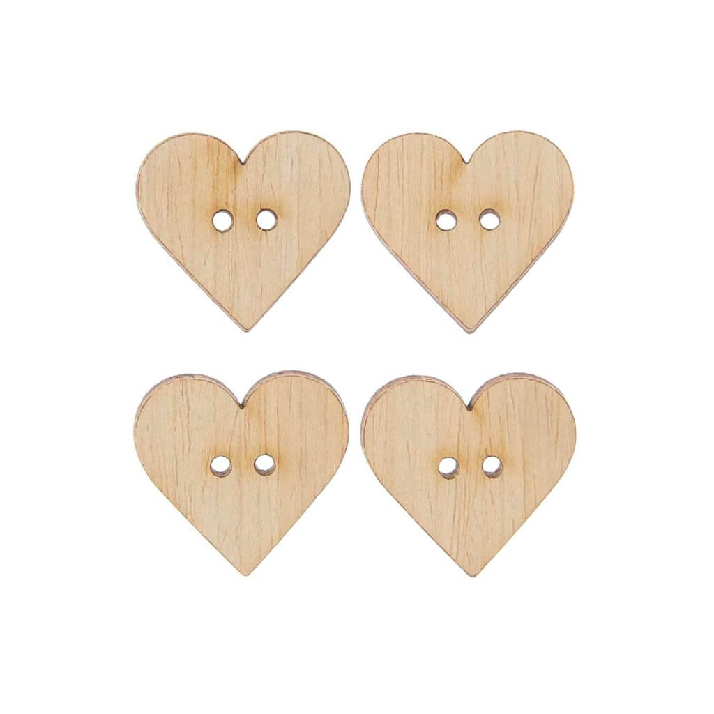 Rico Design Herz-Knöpfe aus Holz bei bei bei bei Lieblingsgarn