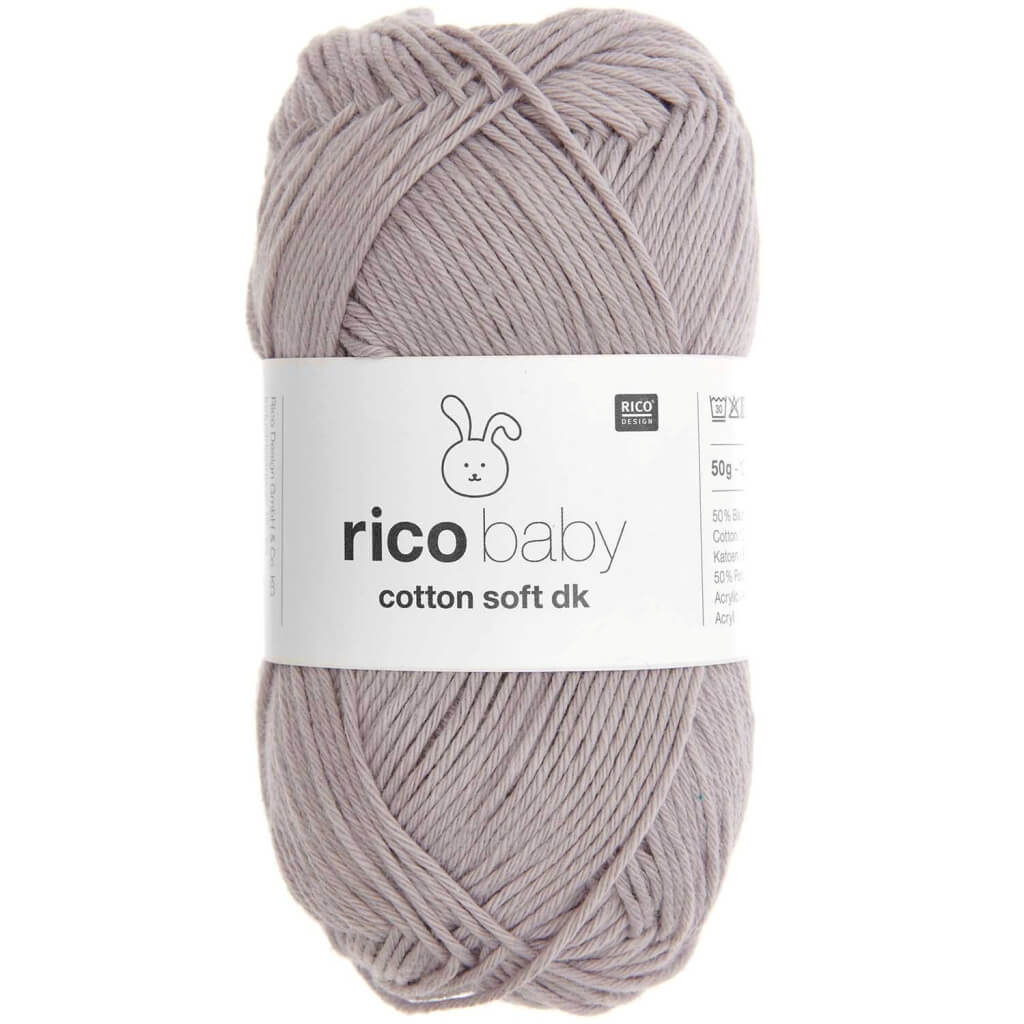 Rico Design Baby Cotton Soft DK 50 g, Farbe 082 dk flieder – Baumwolle und Polyacryl bei Lieblingsgarn