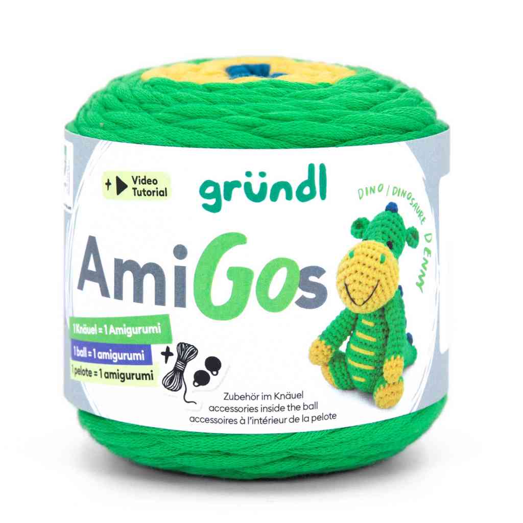 Gründl AmiGos, Farbe 1  Dino Denny – Baumwolle und Synthetik bei Lieblingsgarn