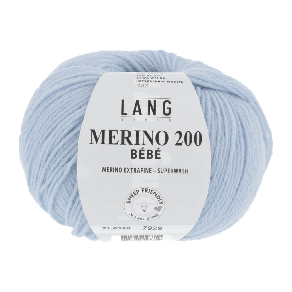 Lang Yarns Merino 200 Bebe - 50g, Farbe 71.0320 Ciel – Merino und Schurwolle bei Lieblingsgarn