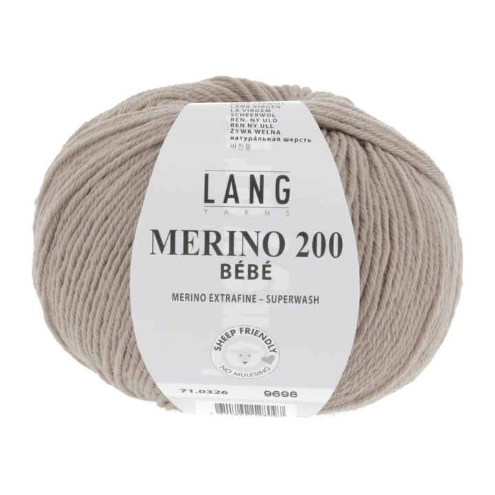 Lang Yarns Merino 200 Bebe - 50g, Farbe 71.0326 Beige – Merino und Schurwolle bei Lieblingsgarn