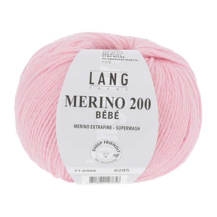 Lang Yarns Merino 200 Bebe - 50g, Farbe 71.0409 Rosa Dunkel – Merino und Schurwolle bei Lieblingsgarn