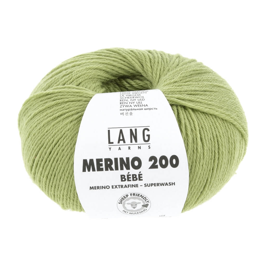 Lang Yarns Merino 200 Bebe - 50g, Farbe 417 Hellgrün – Merino und Schurwolle bei Lieblingsgarn