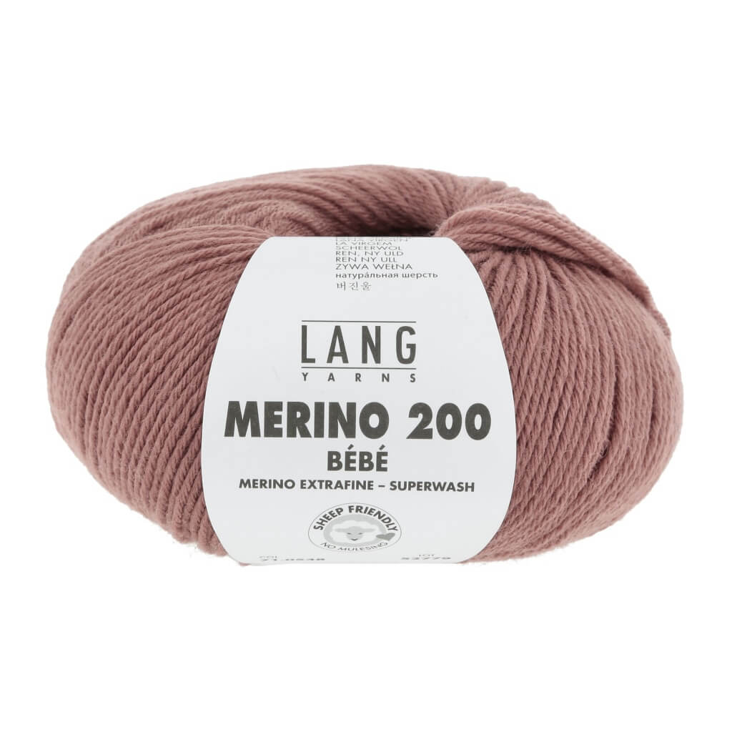 Lang Yarns Merino 200 Bebe - 50g, Farbe 710548 Rosenholz – Merino und Schurwolle bei Lieblingsgarn