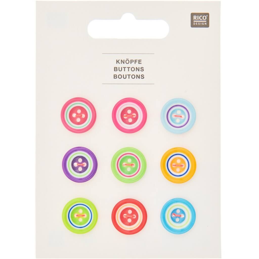 Rico Design Knopfmix Bunt 15 mm bei bei bei bei Lieblingsgarn