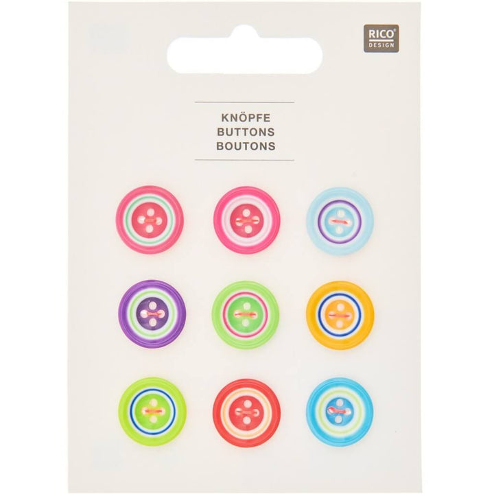 Rico Design Knopfmix Bunt 15 mm bei bei bei bei Lieblingsgarn