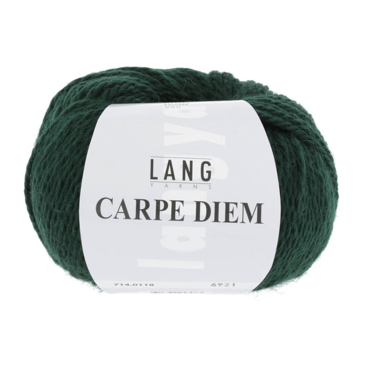 Lang Yarns Carpe Diem, Farbe Dunkelgrün Mélange – Alpaka und Schurwolle bei Lieblingsgarn