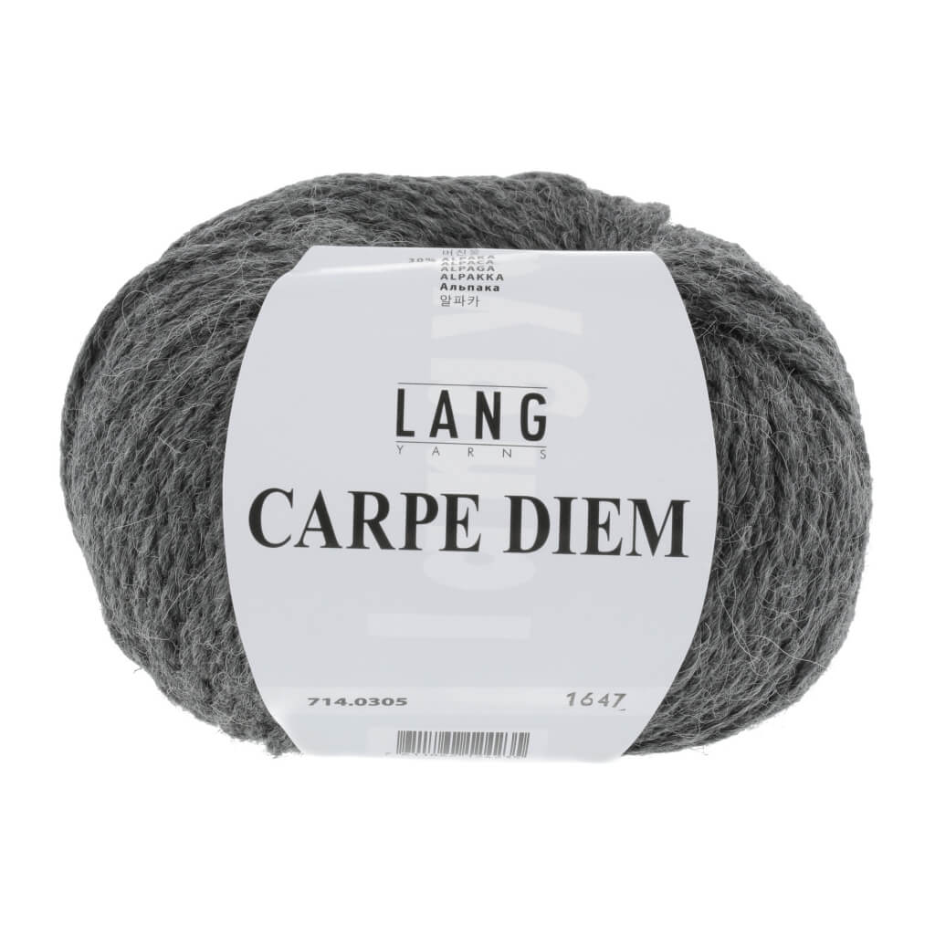 Lang Yarns Carpe Diem, Farbe Dunkelgrau Mélange – Alpaka und Schurwolle bei Lieblingsgarn