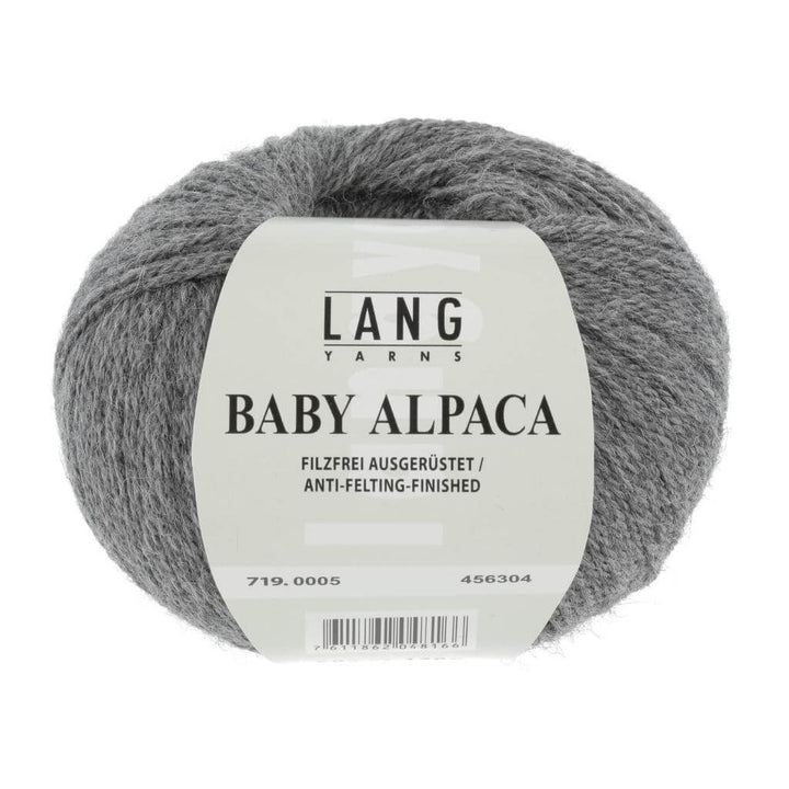 Lang Yarns Baby Alpaca, Farbe Grau Mélange – Alpaka bei Lieblingsgarn