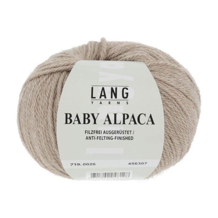 Lang Yarns Baby Alpaca, Farbe Sand Mélange – Alpaka bei Lieblingsgarn