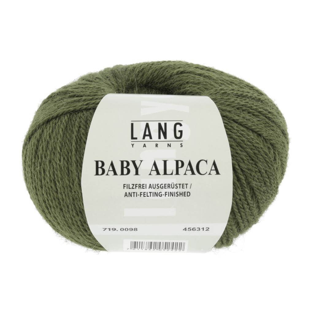 Lang Yarns Baby Alpaca, Farbe Olive – Alpaka bei Lieblingsgarn