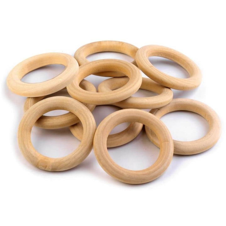 Stoklasa 10 Holzringe aus Birke 49 mm bei bei bei bei Lieblingsgarn
