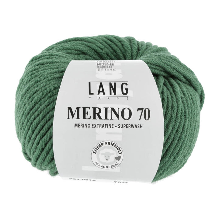 Lang Yarns Merino 70, Farbe 733.0018 Grasgrün – Merino und Polyester bei Lieblingsgarn