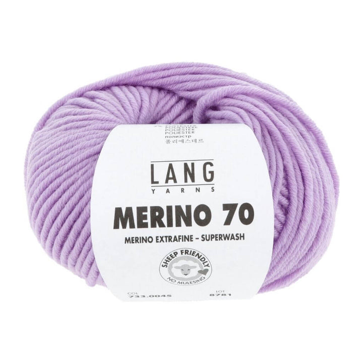 Lang Yarns Merino 70, Farbe 045 lila – Merino und Polyester bei Lieblingsgarn